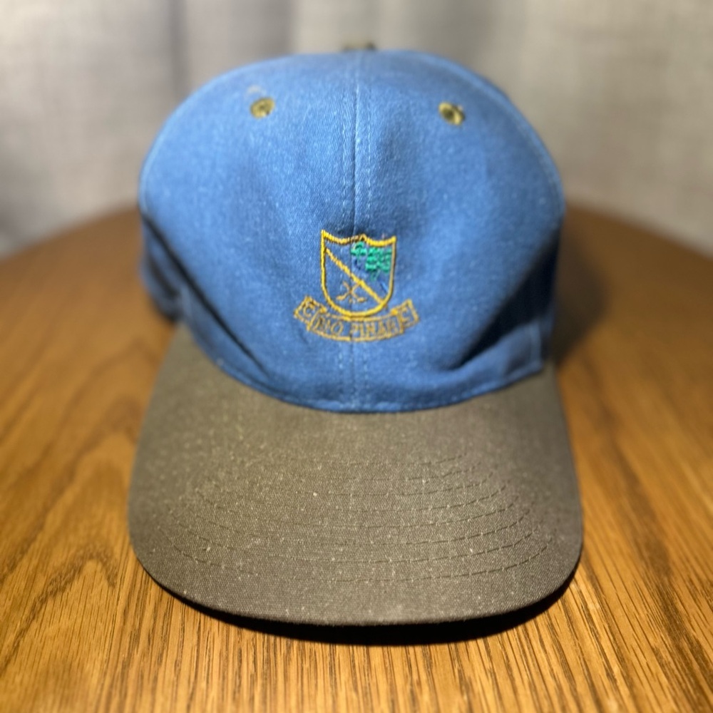 Vintage Rio Pinar  Cobra Hat Cap Light Blue And Light Brown Strapback Adjustable